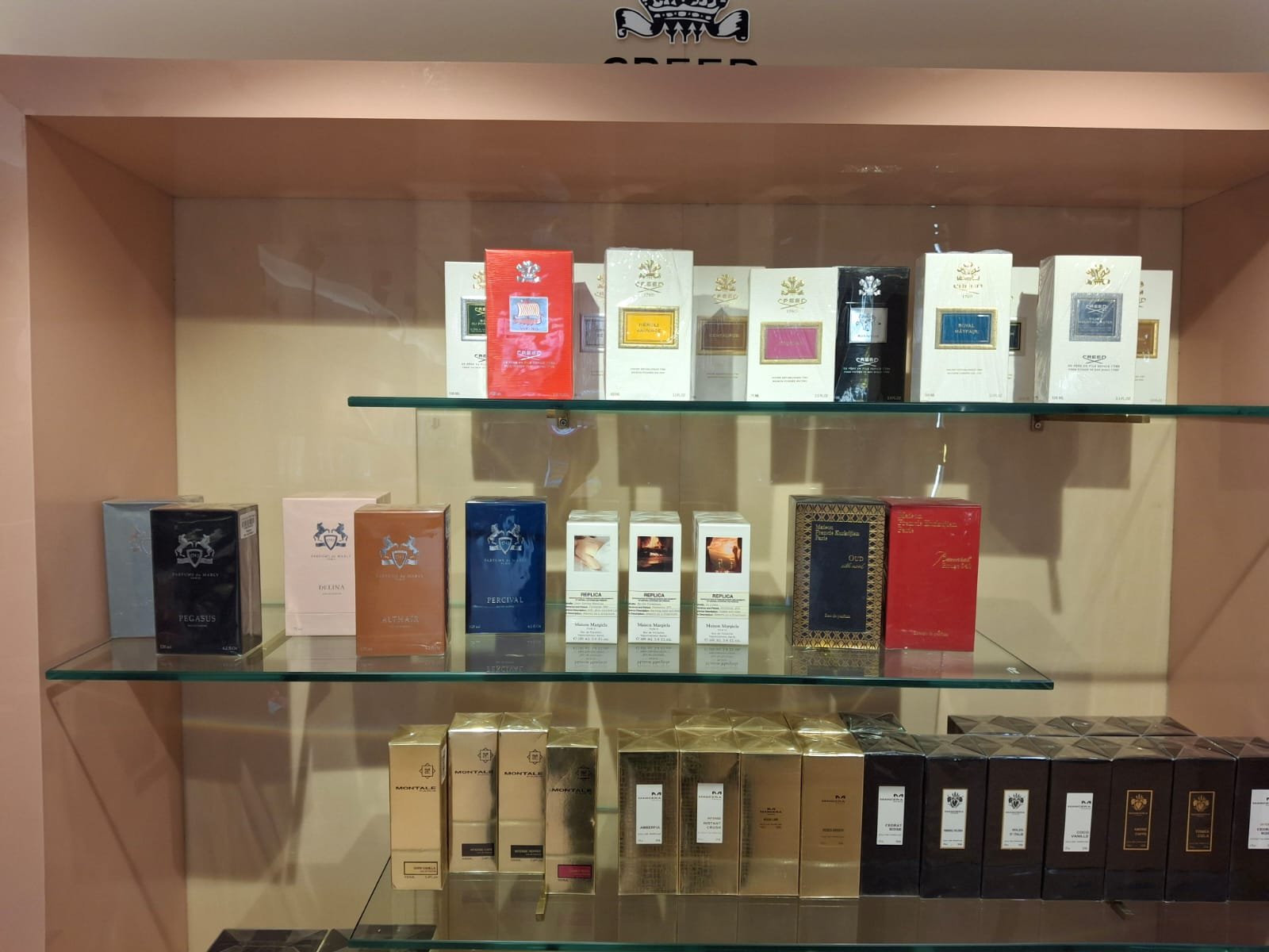 Xerjoff and Bvlgari display case